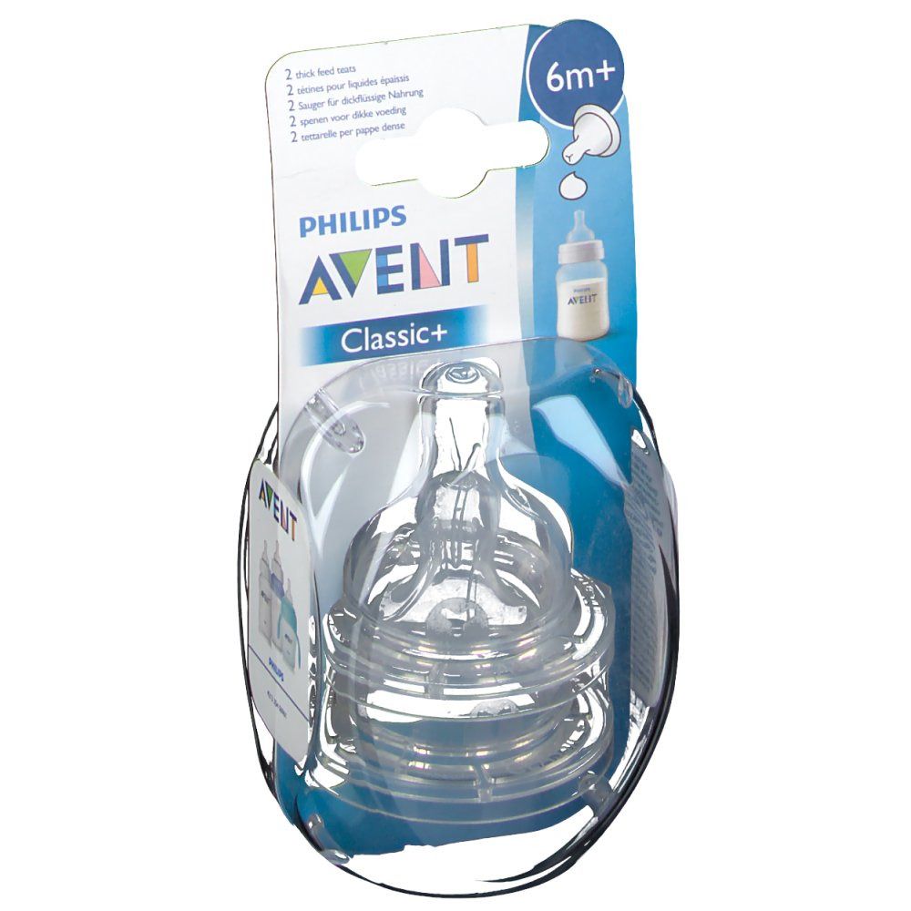 Avent Tétine Classic + pour liquides épaissis +6 mois