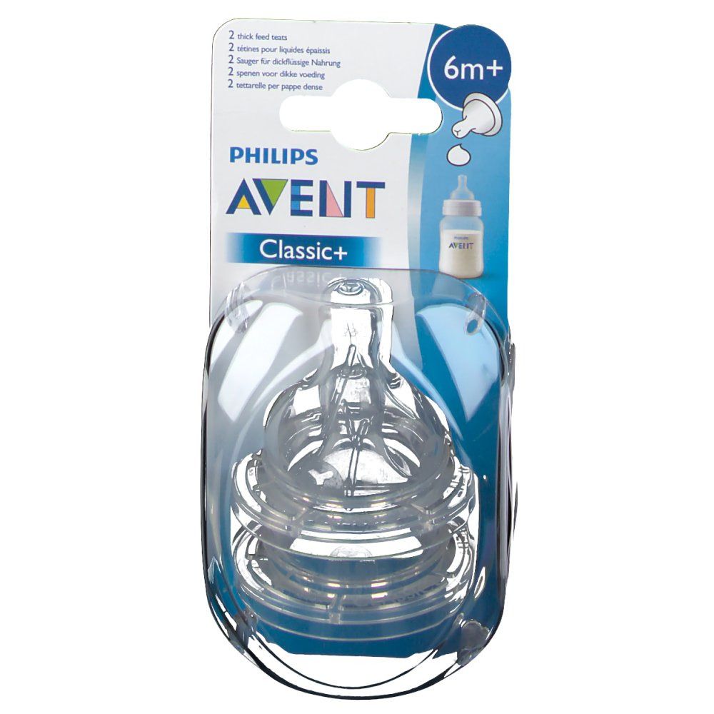 Avent Tétine Classic + pour liquides épaissis +6 mois