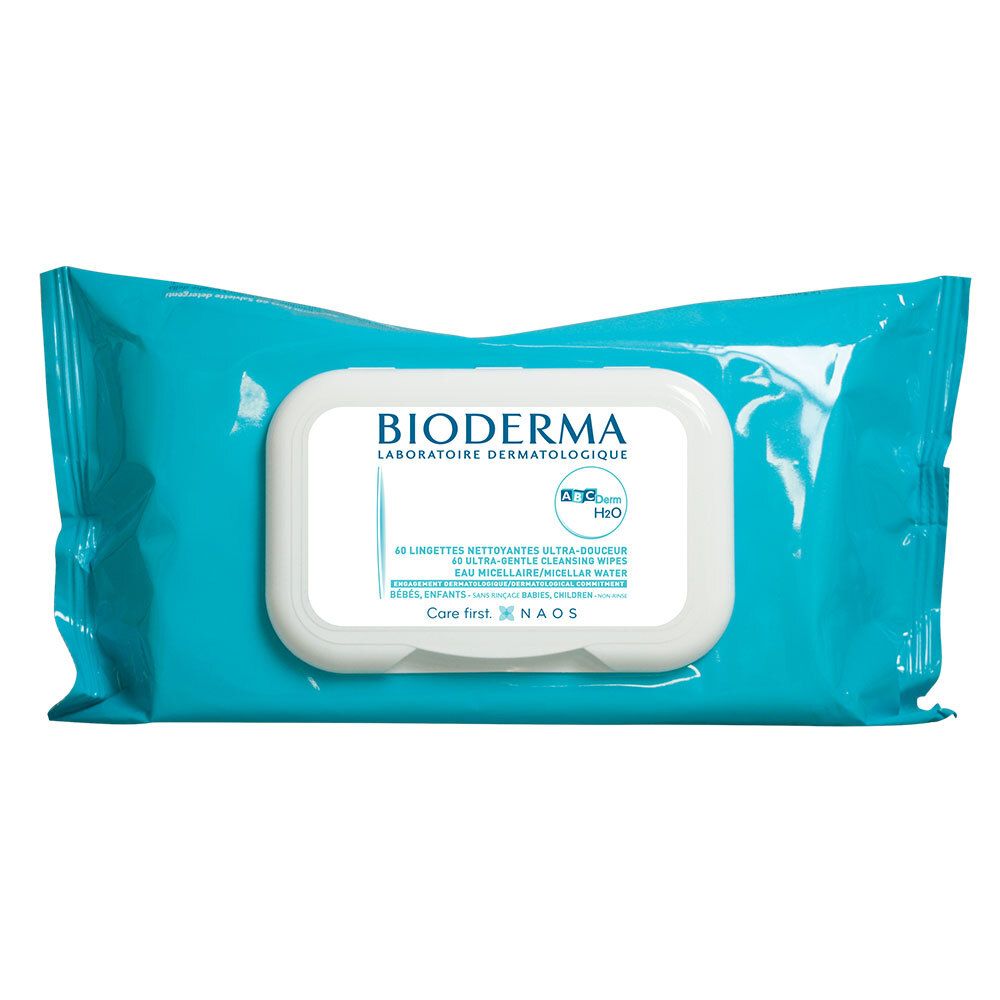 Bioderma ABCDerm H2O Lingettes Nettoyantes Eau Micellaire