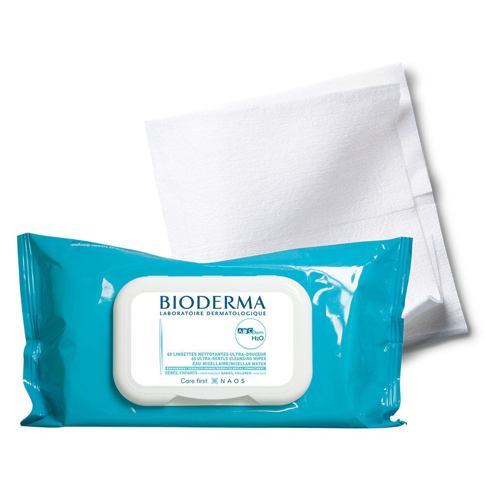 Bioderma ABCDerm H2O Lingettes Nettoyantes Eau Micellaire