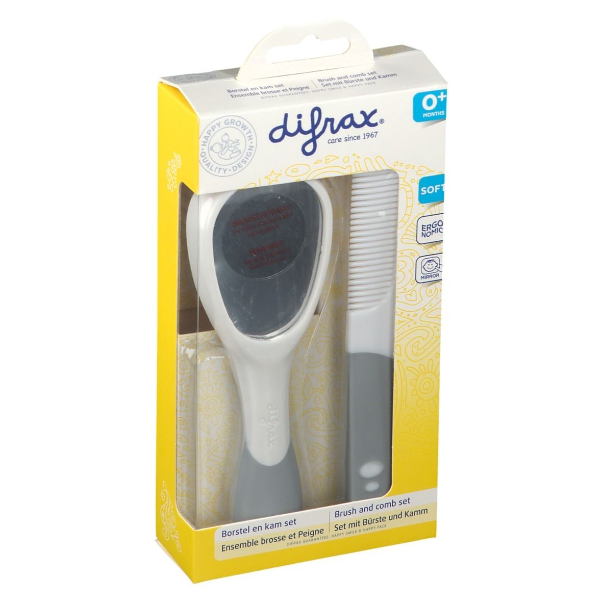 Difray Kit brosse et peigne pour bébé Bleue