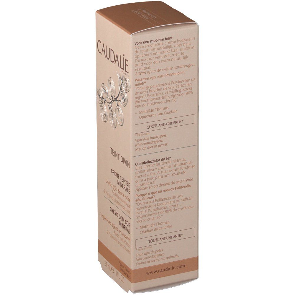 Caudalie Teint Divin Crème Teintée Minérale Peau Mates