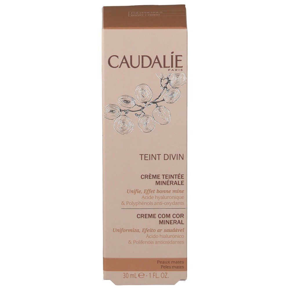 Caudalie Teint Divin Crème Teintée Minérale Peau Mates