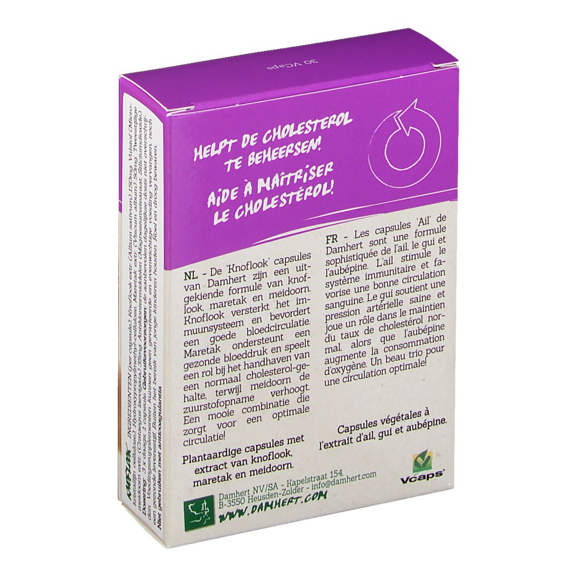 Damhert Wellbeing Ail-cholestérol Vcaps
