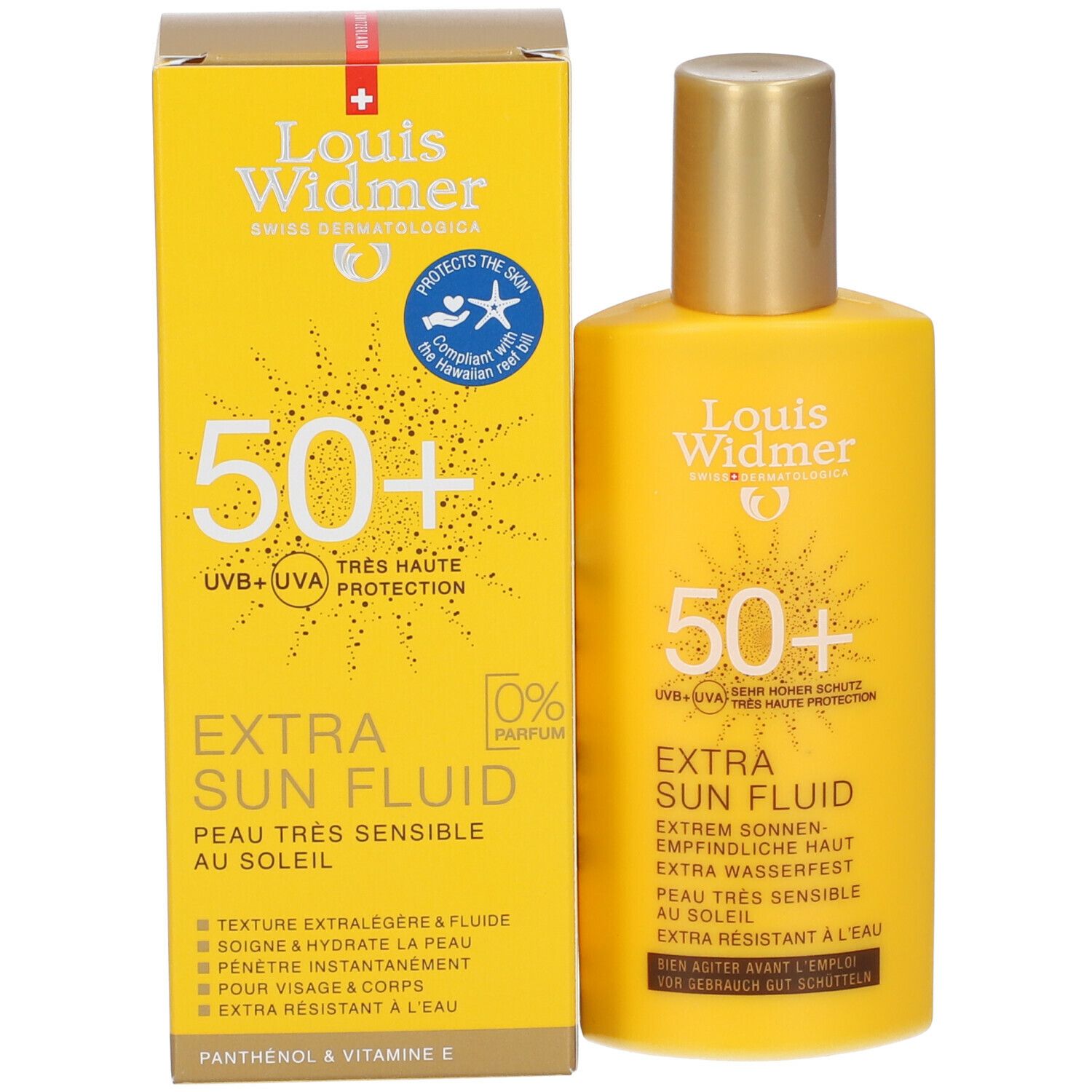 Louis Widmer Extra Sun Fluid SPF50+ sans parfum