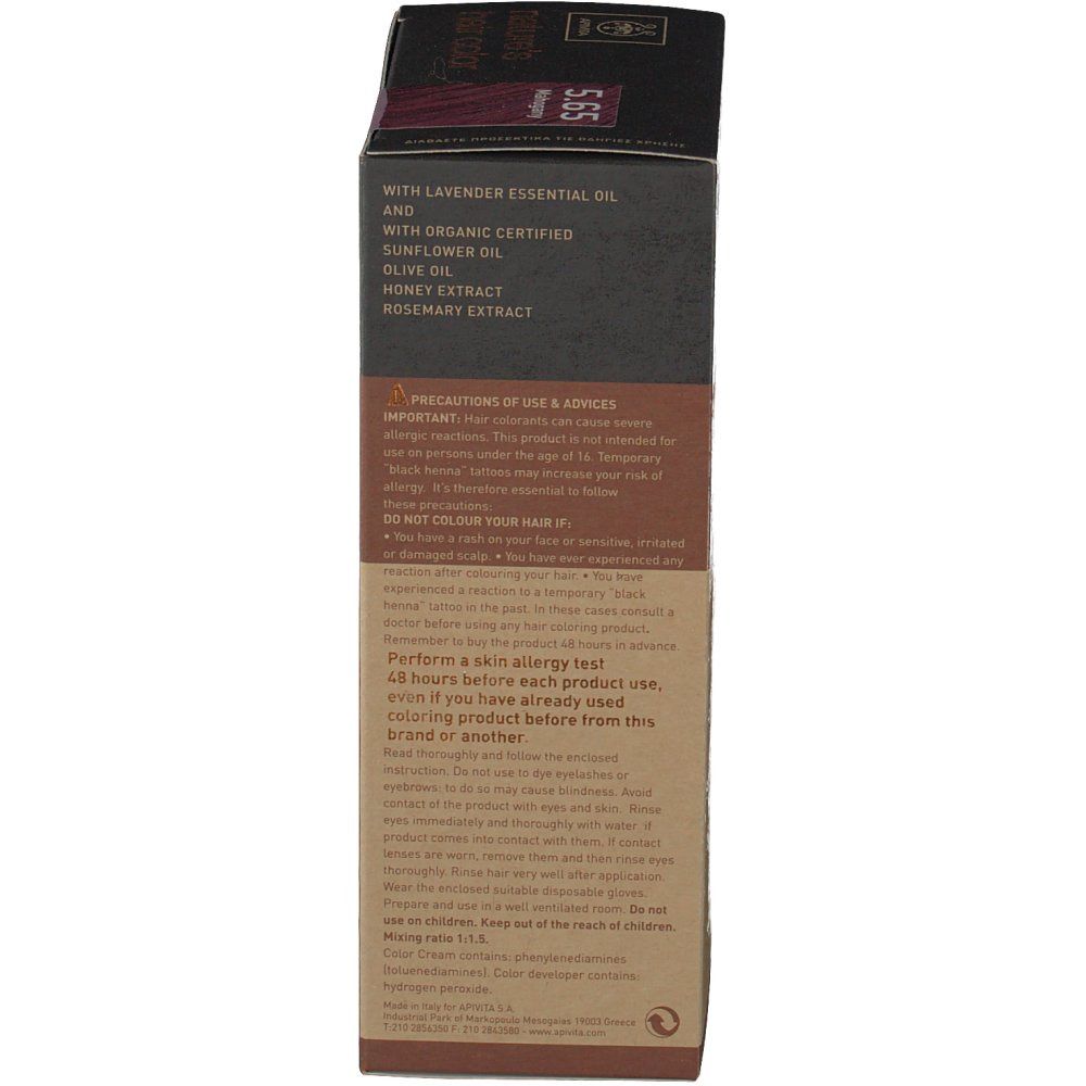 Apivita Coloration Capillaire N5.65 Acajou