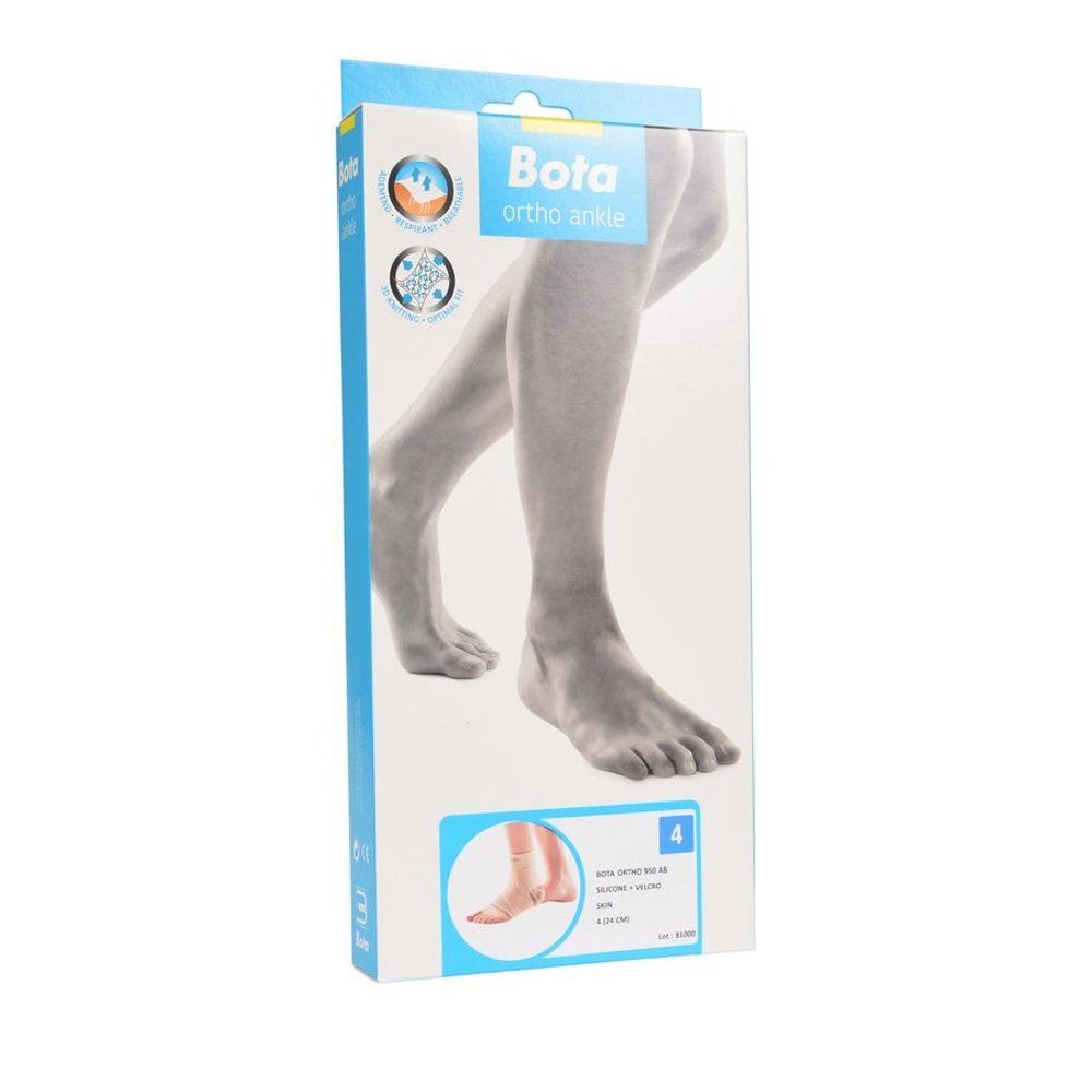 Boîte pour Bota Ortho AB 950 + Velcro + Silicone Skin Maat 4. Vue latérale.
