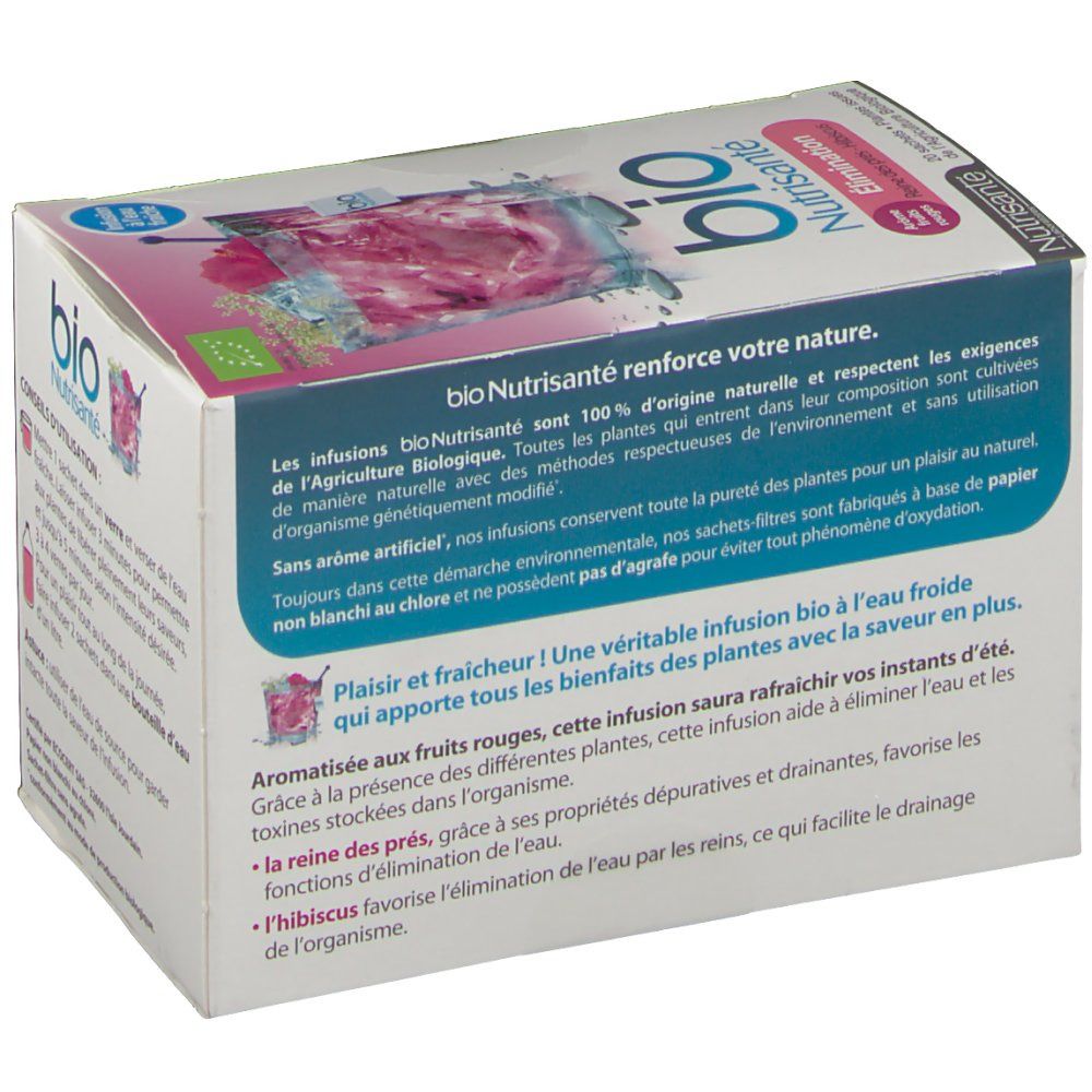Nutrisanté Bio Infusion Elimination Arôme fruits rouges