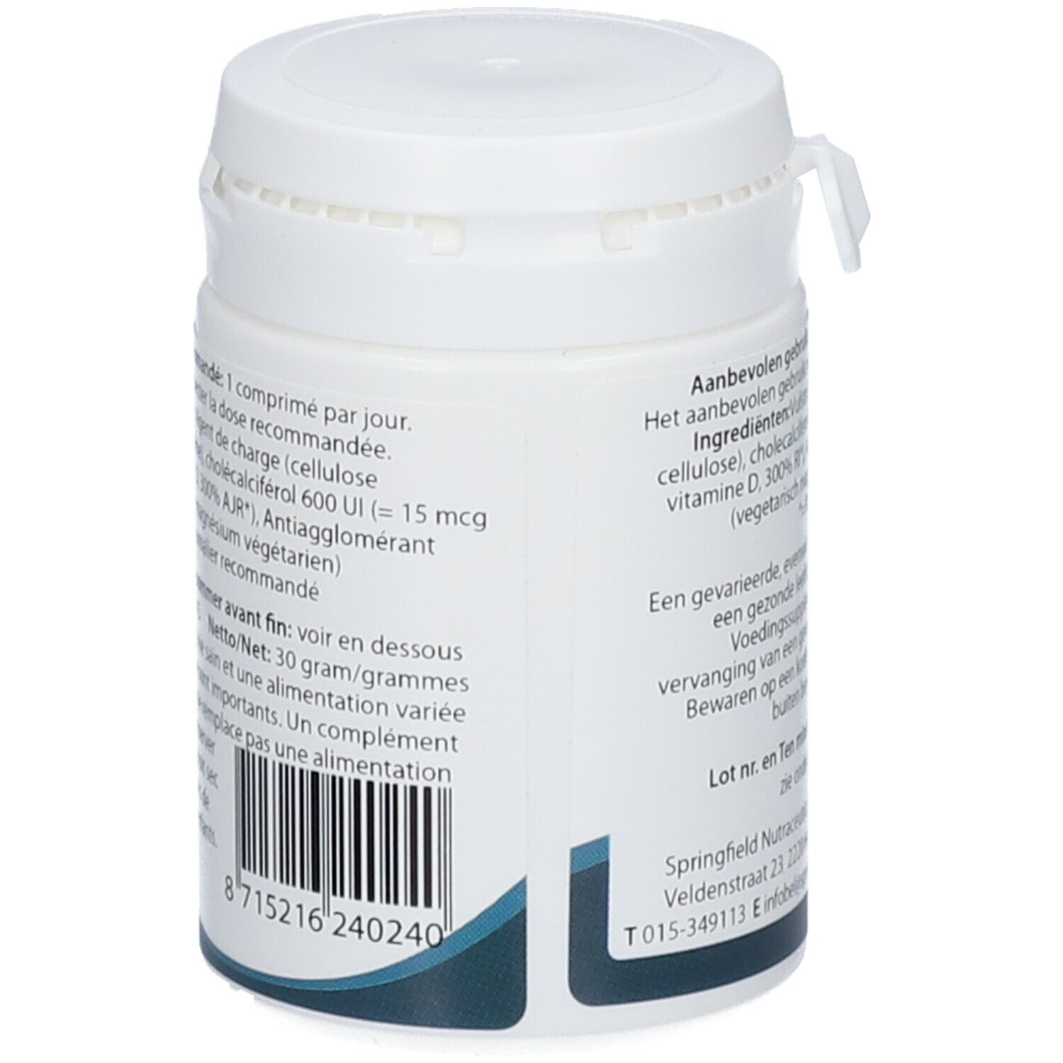 Springfield Vitamine D3 Cholecalciferol 15 µg
