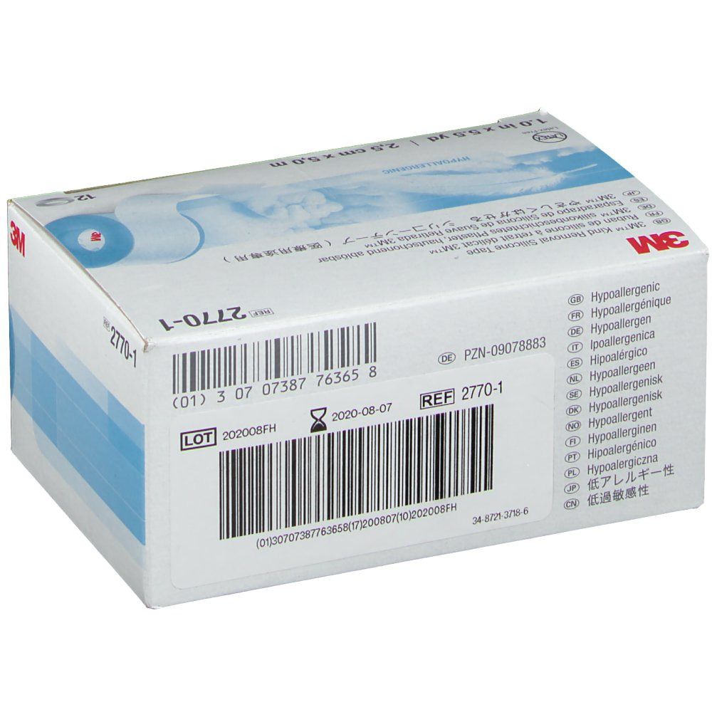 3M™ Micropore™ Silicone Sparadrap 2,5 cm x 5 m