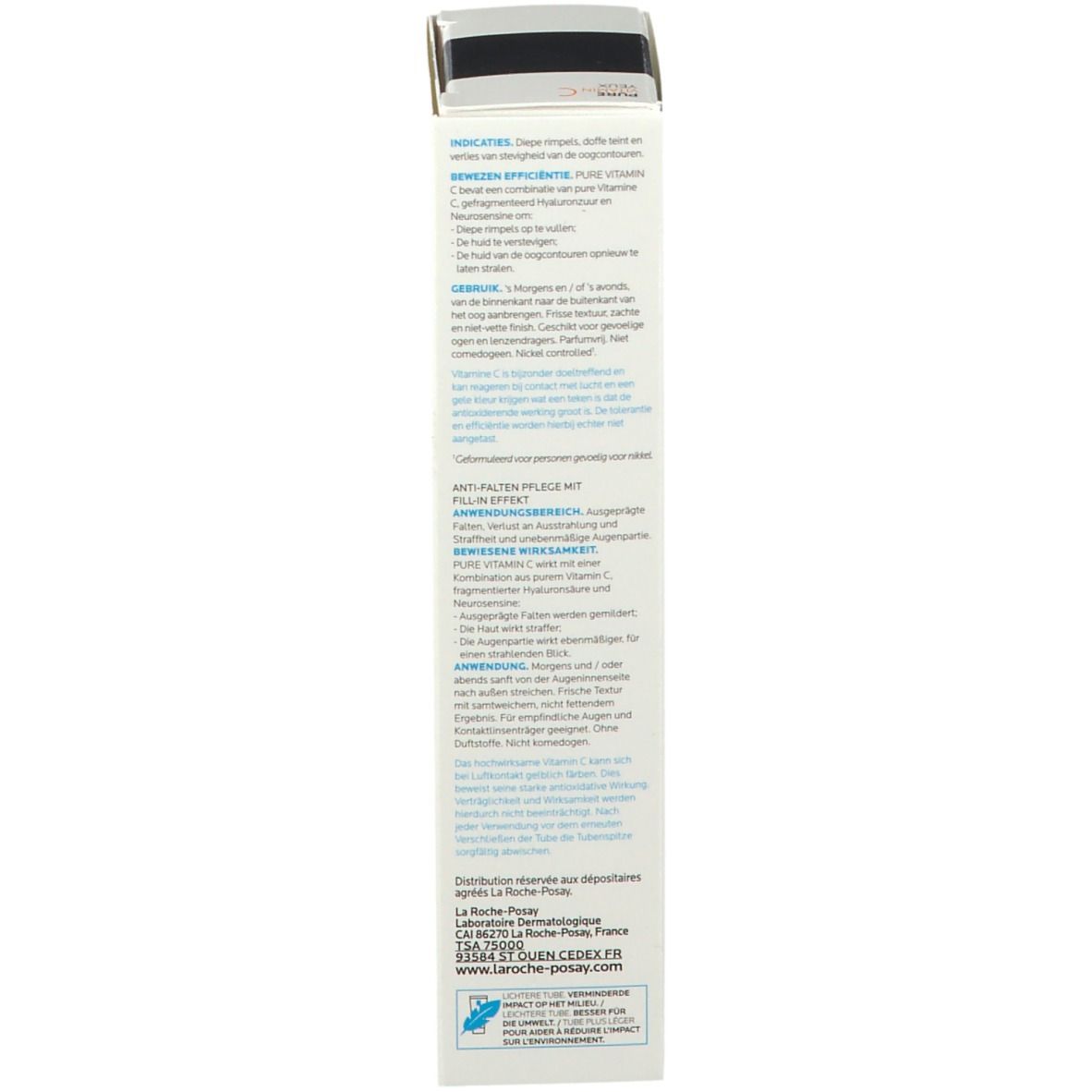 Pure Vitamin C Yeux anti-rides éclat à la vitamine C pure tube 15 ml