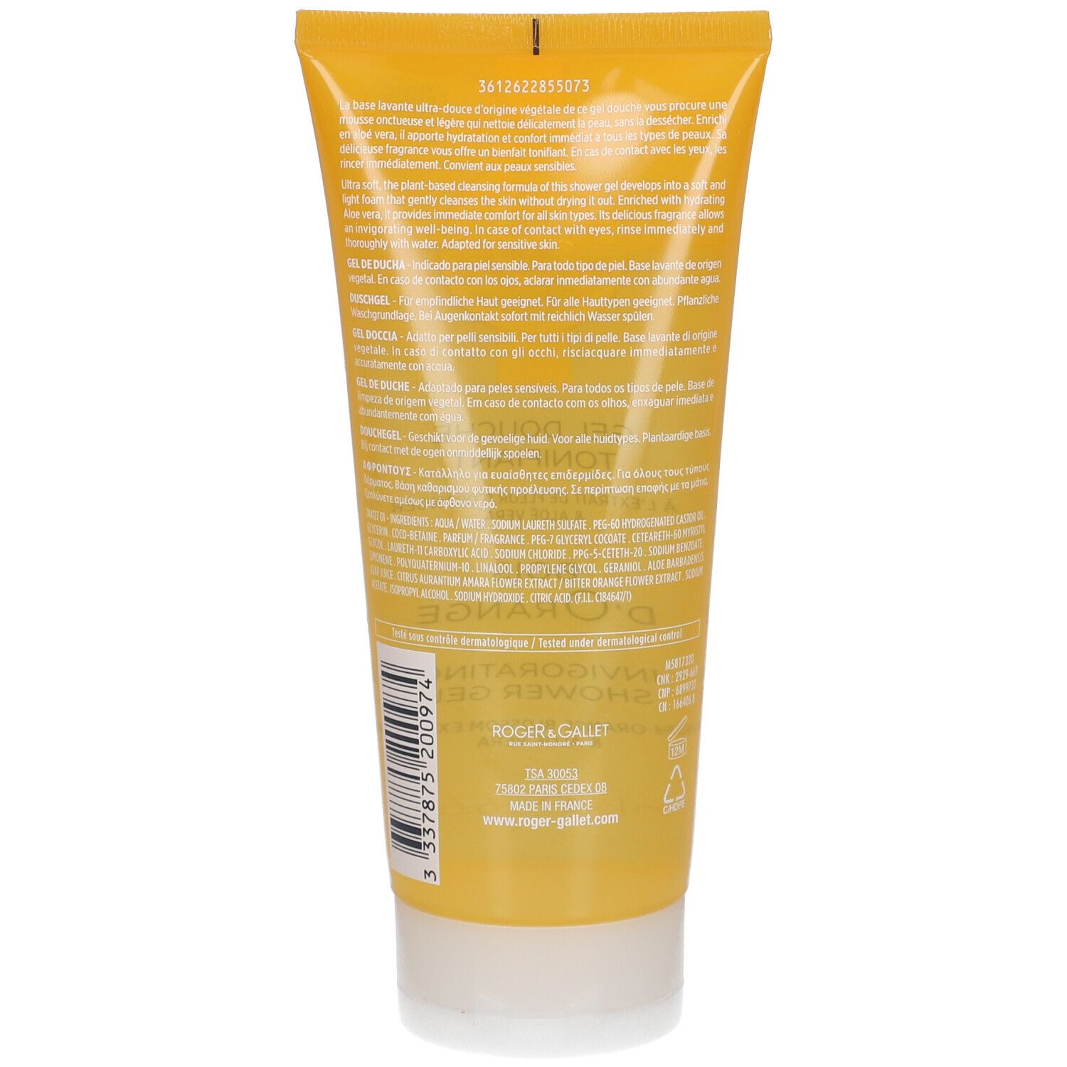 Roger & Gallet Bois d'Orange gel douche fraîcheur tonifiant