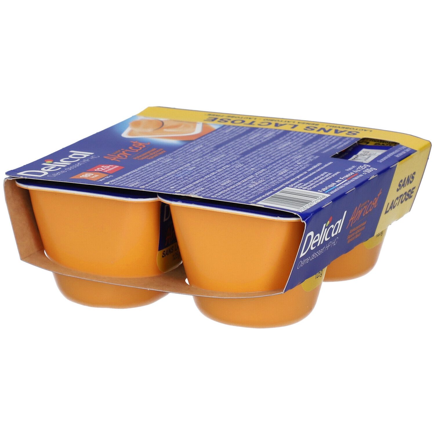Delical Crème dessert HP HC sans lactose saveur abricot