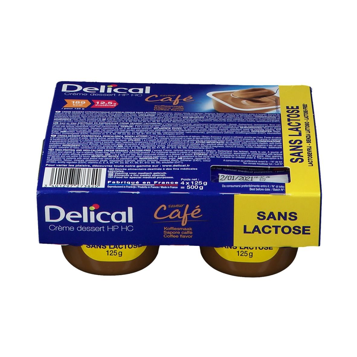 Delical Crème HPHC sans lactose Café