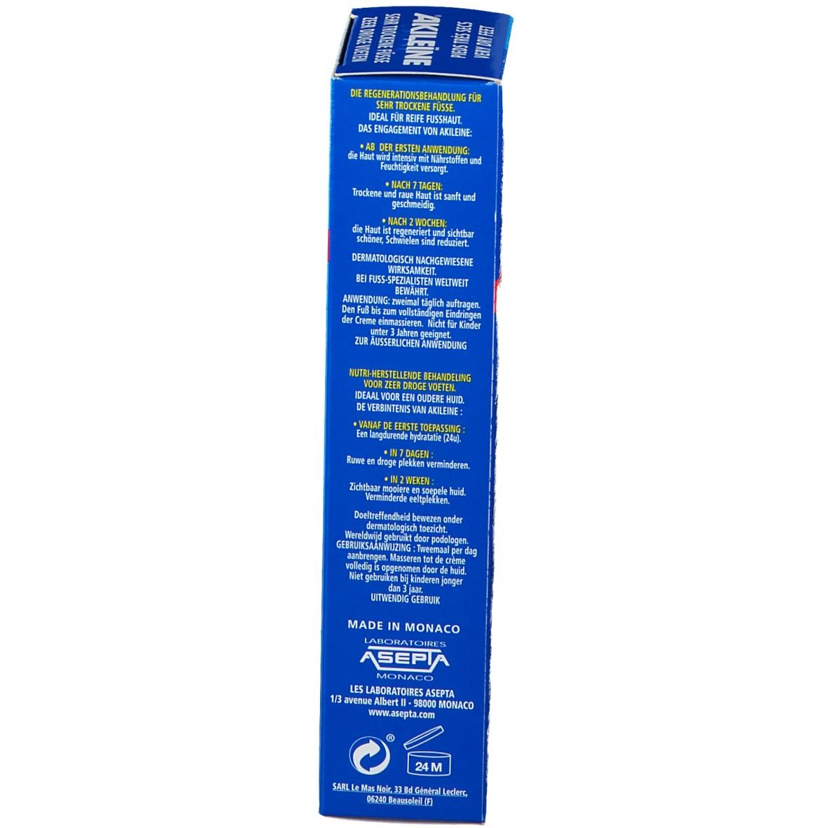 Akileine Crème Nutri-Reparatrice Pieds Secs