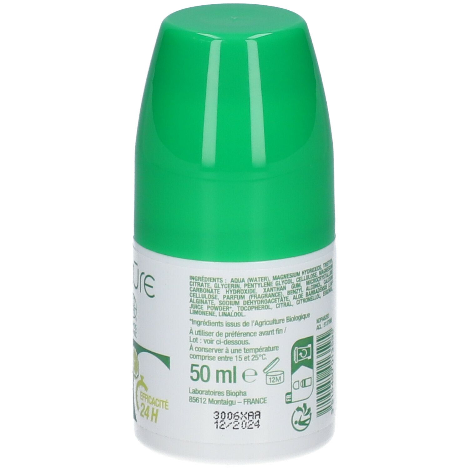 Bio Secure Déodorant Pierre d'Alun-Bergamote Bio