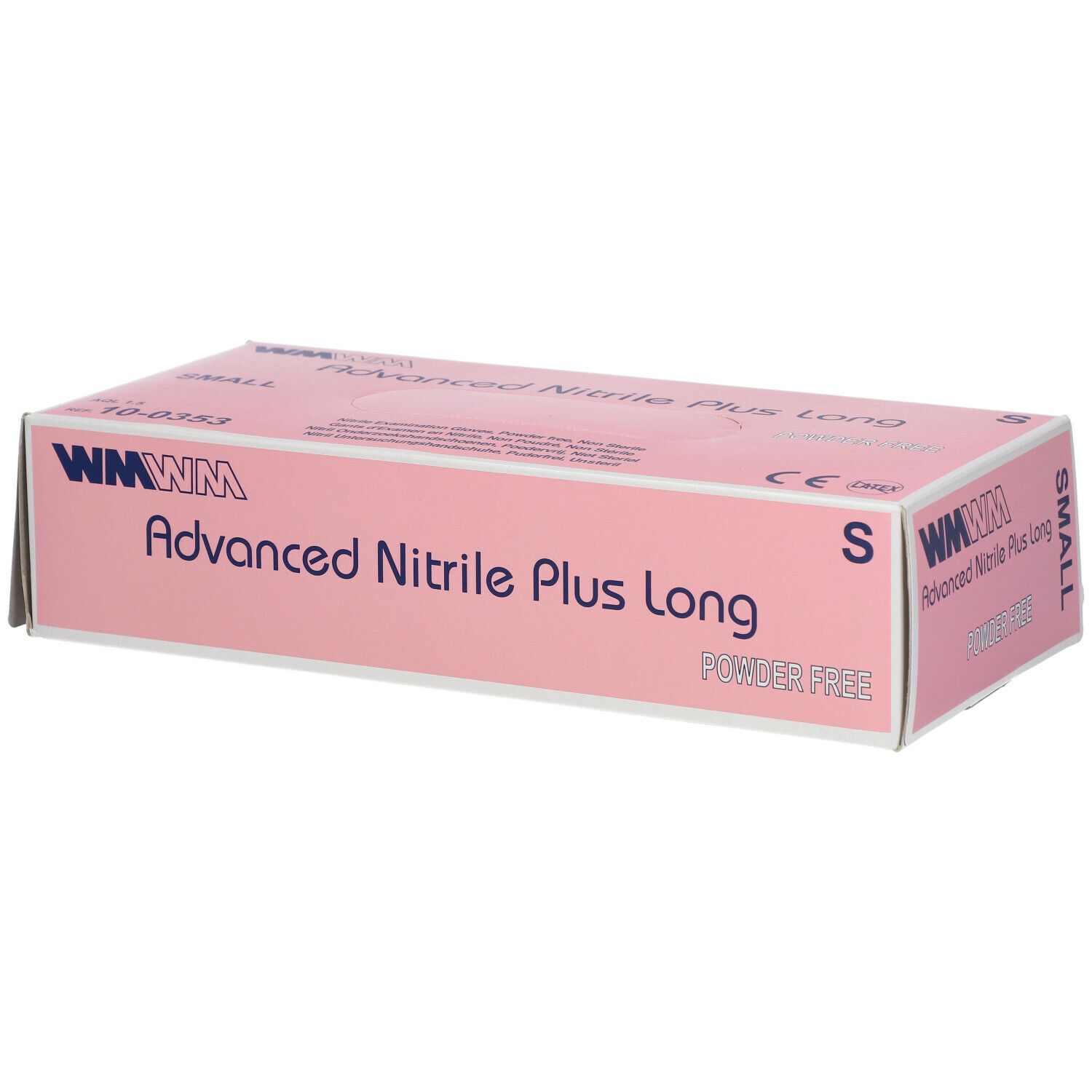 WM Gants d'examen en nitrile plus long Taille S