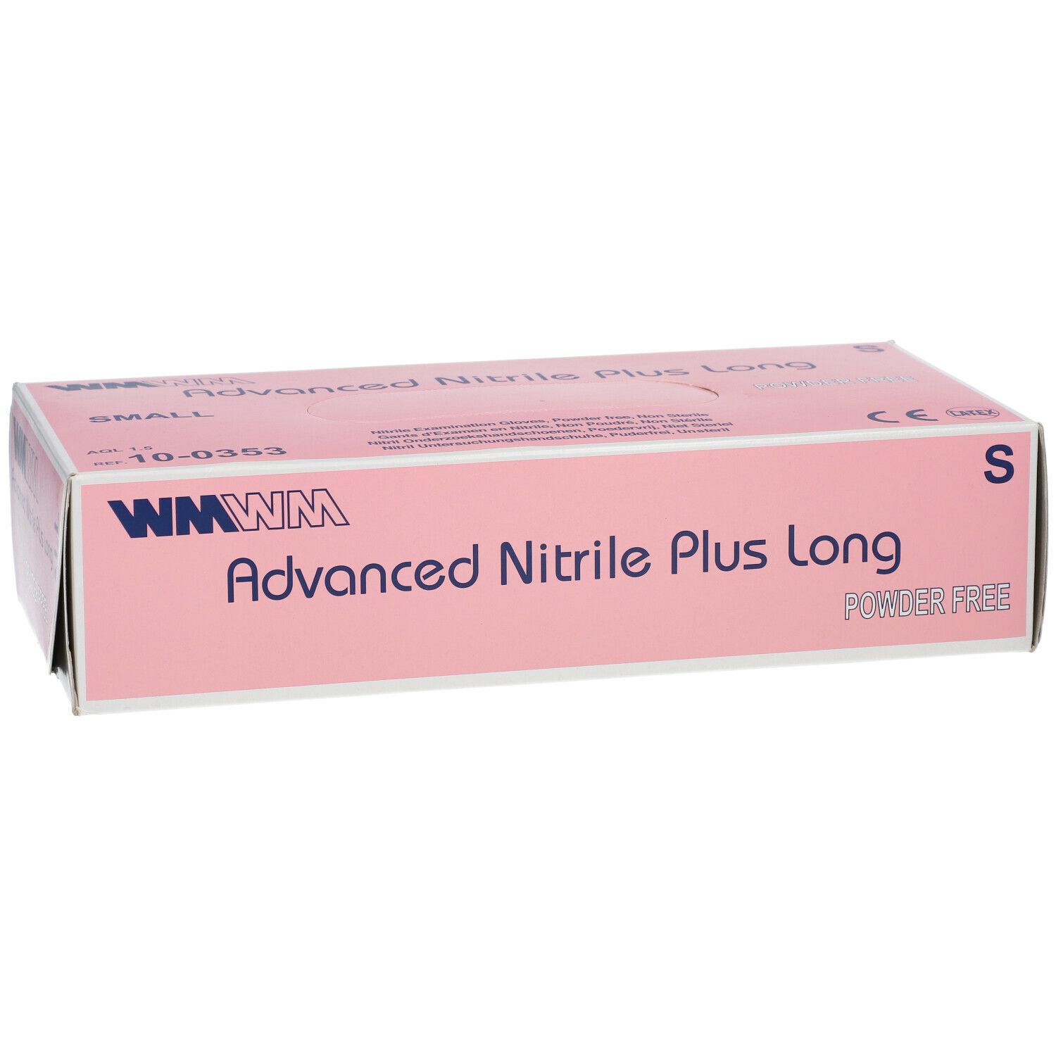 WM Gants d'examen en nitrile plus long Taille S
