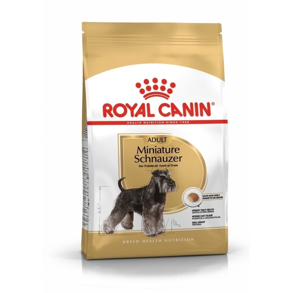 Royal Canin BHN Miniature Schnauzer 3kg: Nutrition race, croquette sur-mesure, santé urinaire.