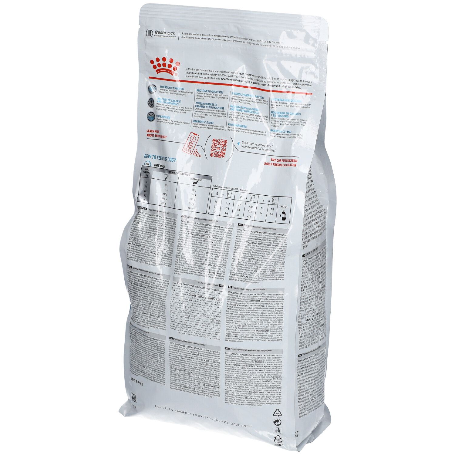 Royal Canin Hypoallergenic Moderate Energy Chien
