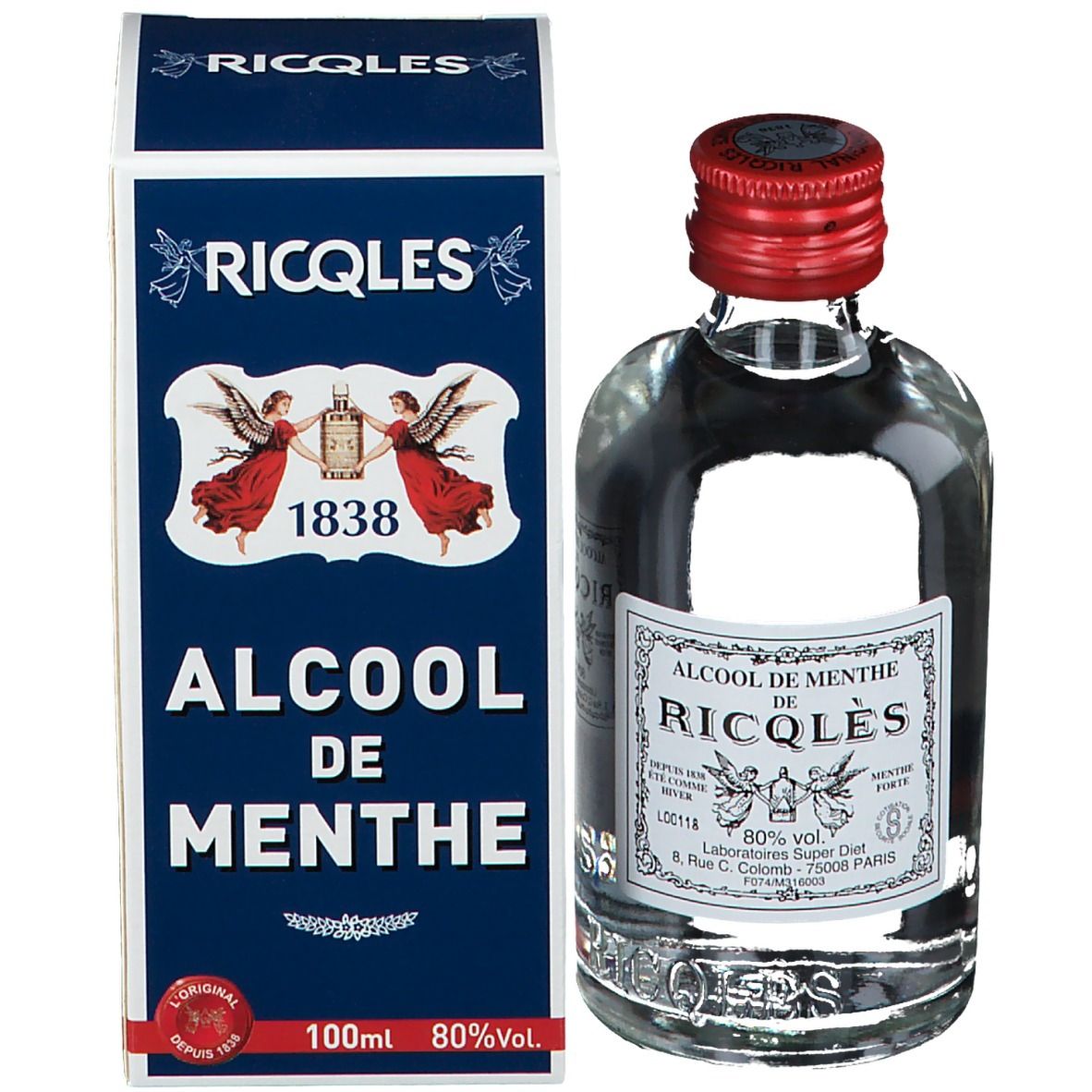 RICQLES Alcool de menthe 80% vol 50 ml - Pharma-Médicaments.com