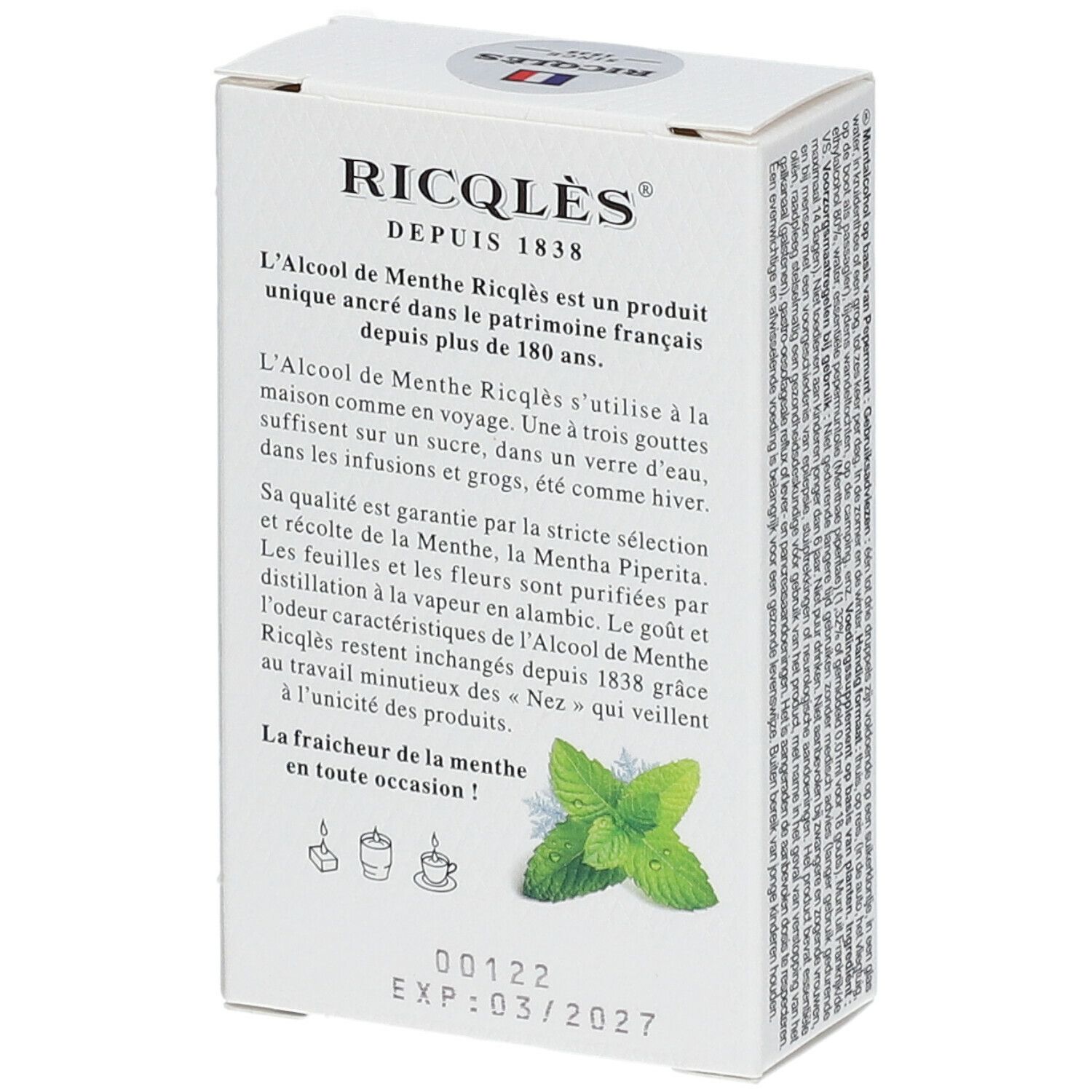 RICQLES Alcool de Menthe 50 ml - PharmacieVeau