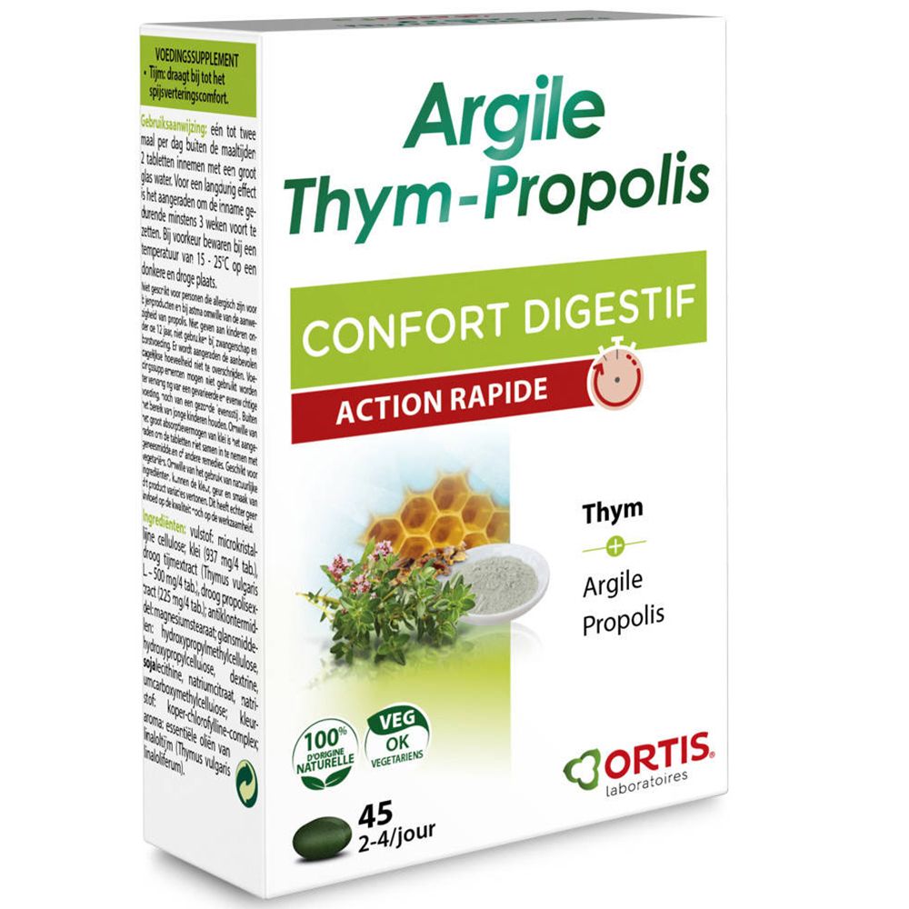 ORTIS® Argile, Thym & Propolis Confort digestif