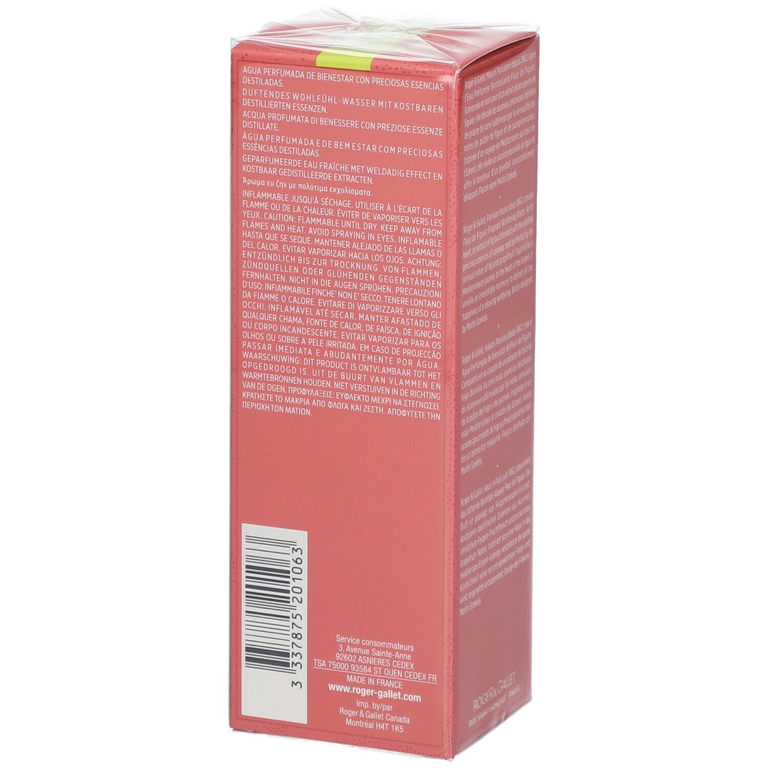 Roger & Gallet Eau Fraîche Parfumée Bienfaisante Fleur de Figuier