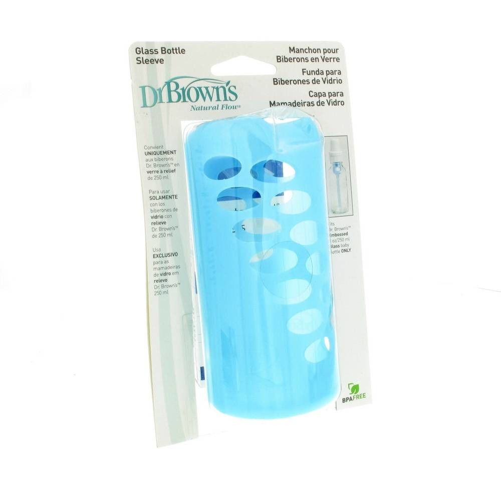 Dr. Brown's Manchon pour biberons en verre Bleu