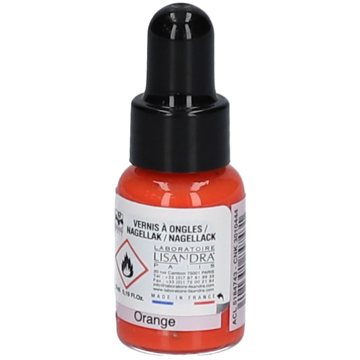 Lisandra Cosménail Vernis à  Ongles 26 Orange