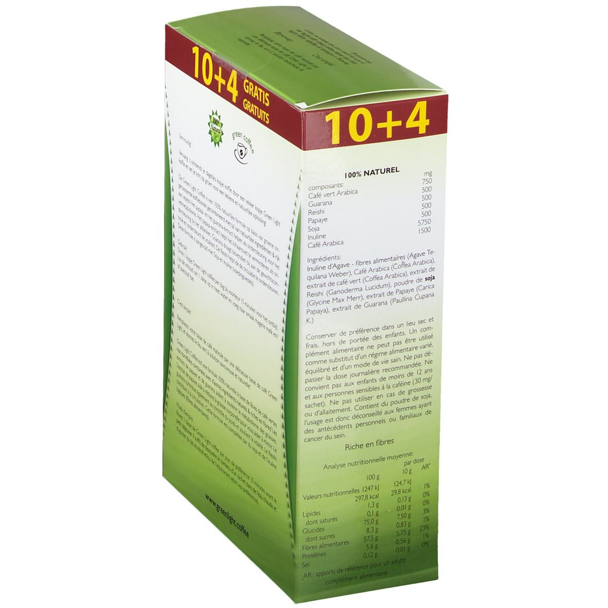 Green Light Coffee minceur 10 + 4 gratuits