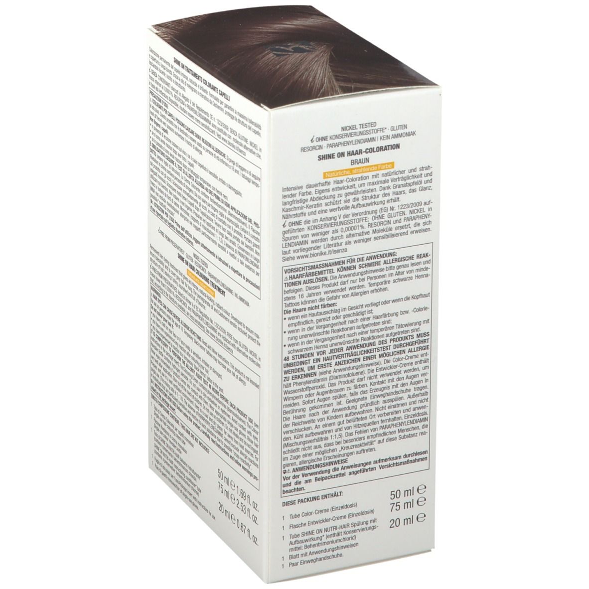 BioNike SHINE ON 4 Châtain Soin colorant capillaire