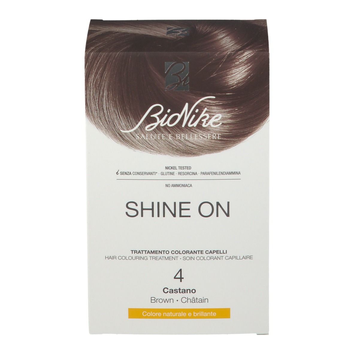 BioNike SHINE ON 4 Châtain Soin colorant capillaire