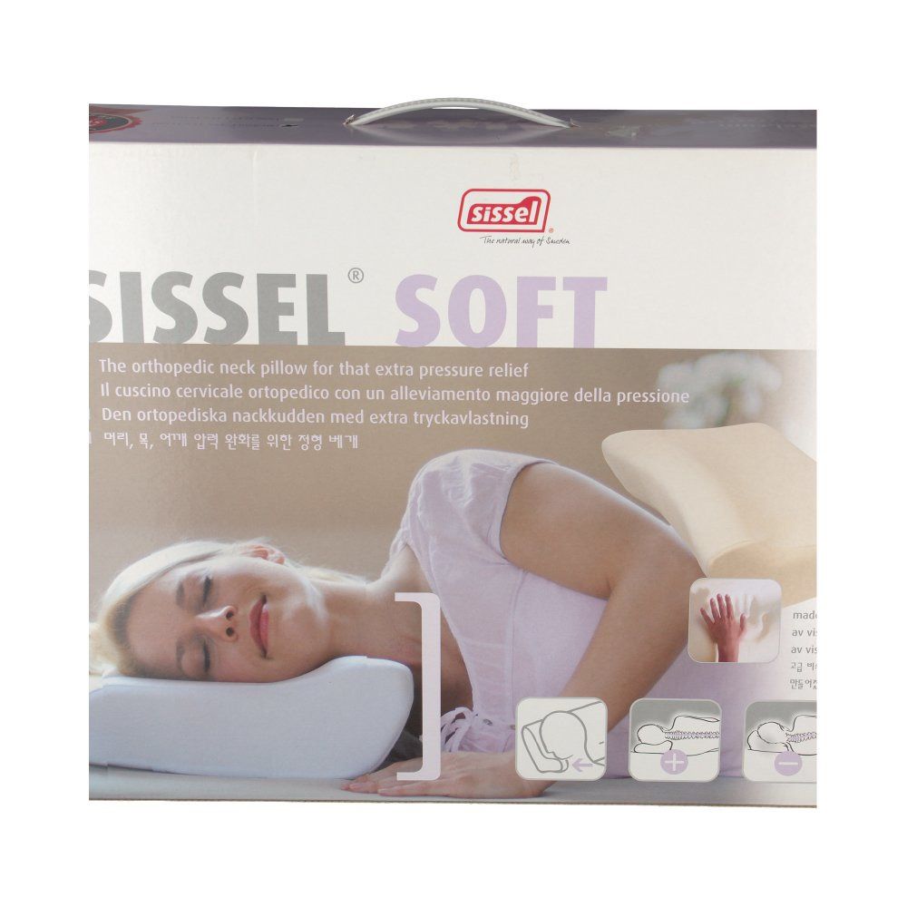Sissel® Soft Oreiller + Taie en velours Ivoire Medium