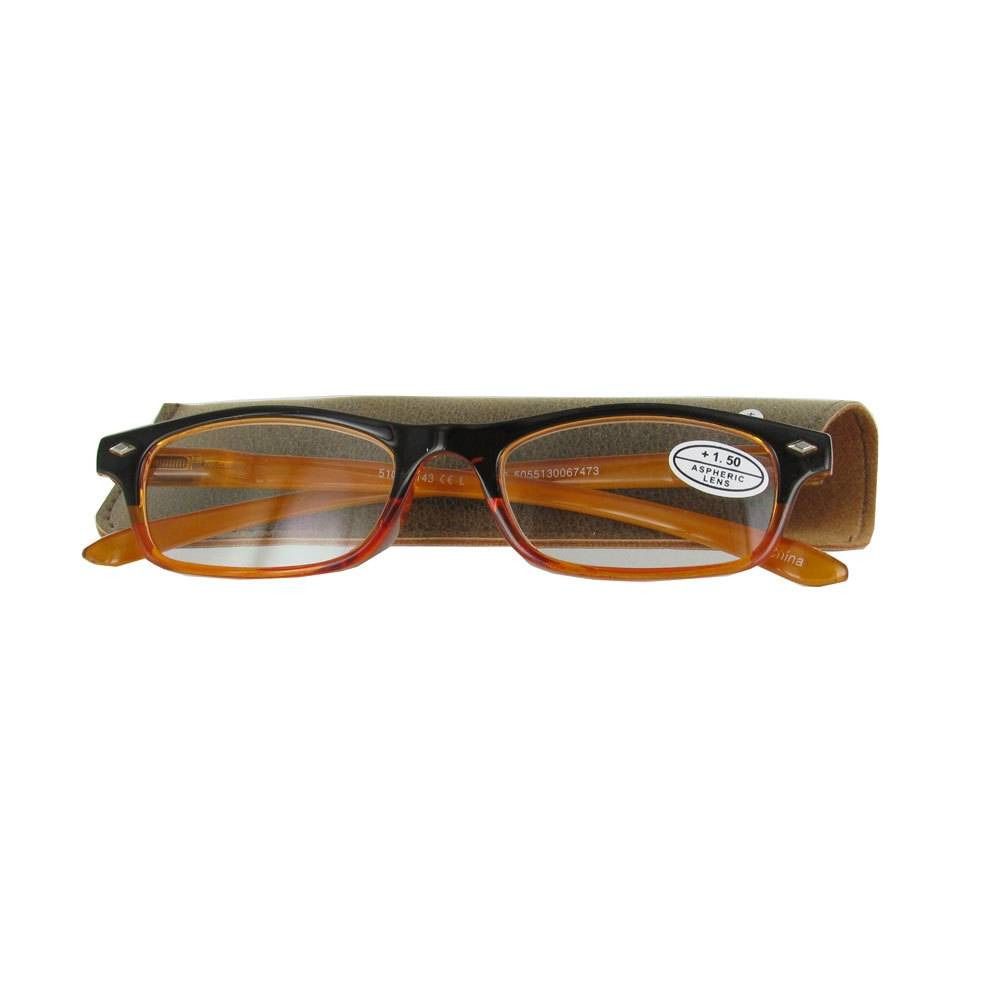 pharmaGLASSES® Lunettes de lecture Jaune-Orange +1.50