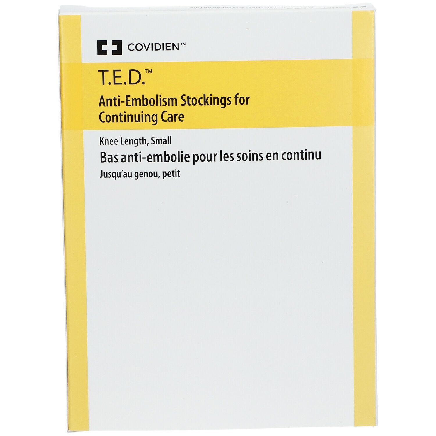 COVIDIEN™ T.E.D™ Bas anti-embolie genou Long Beige Small