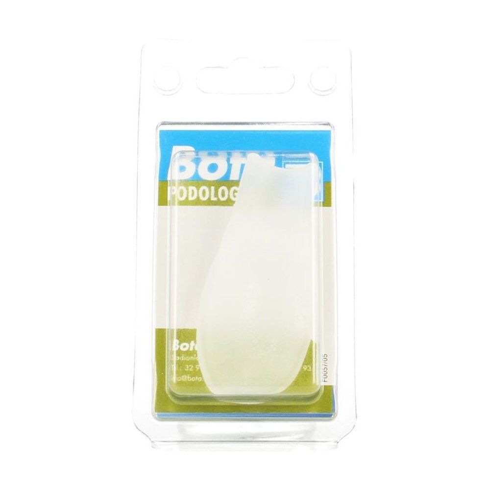 Emballage avec un séparateur d'orteils. Emballage blister. Nom du produit et logo visibles.
