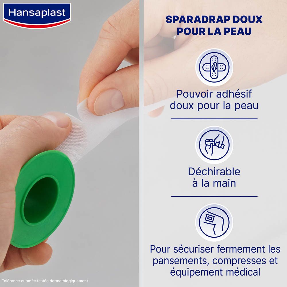 Hansaplast MED Sparadrap Sensitive 2,5 cm x 5 m