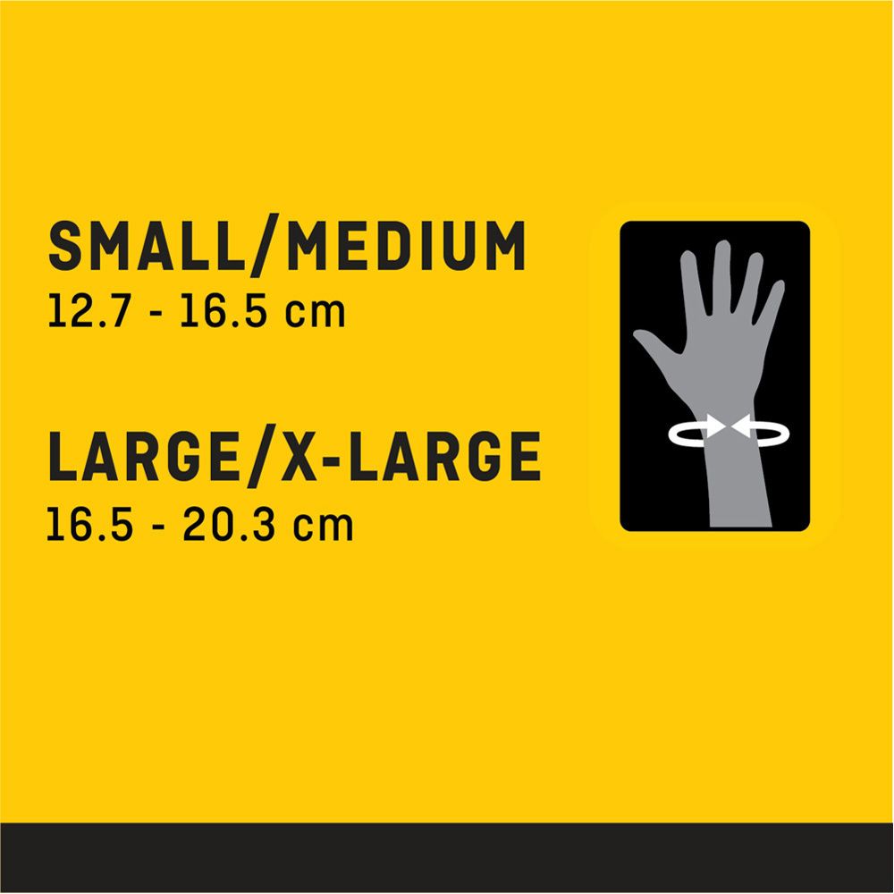 Attelle de pouce Deluxe FUTURO™ L/XL. Emballage avec image du produit et indications de taille.