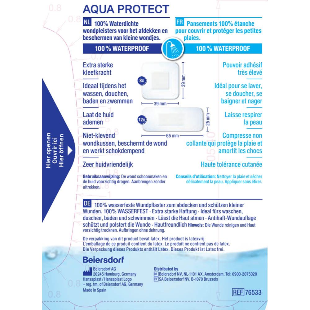 Hansaplast MED Aqua Protect Pansements 100% Waterproof