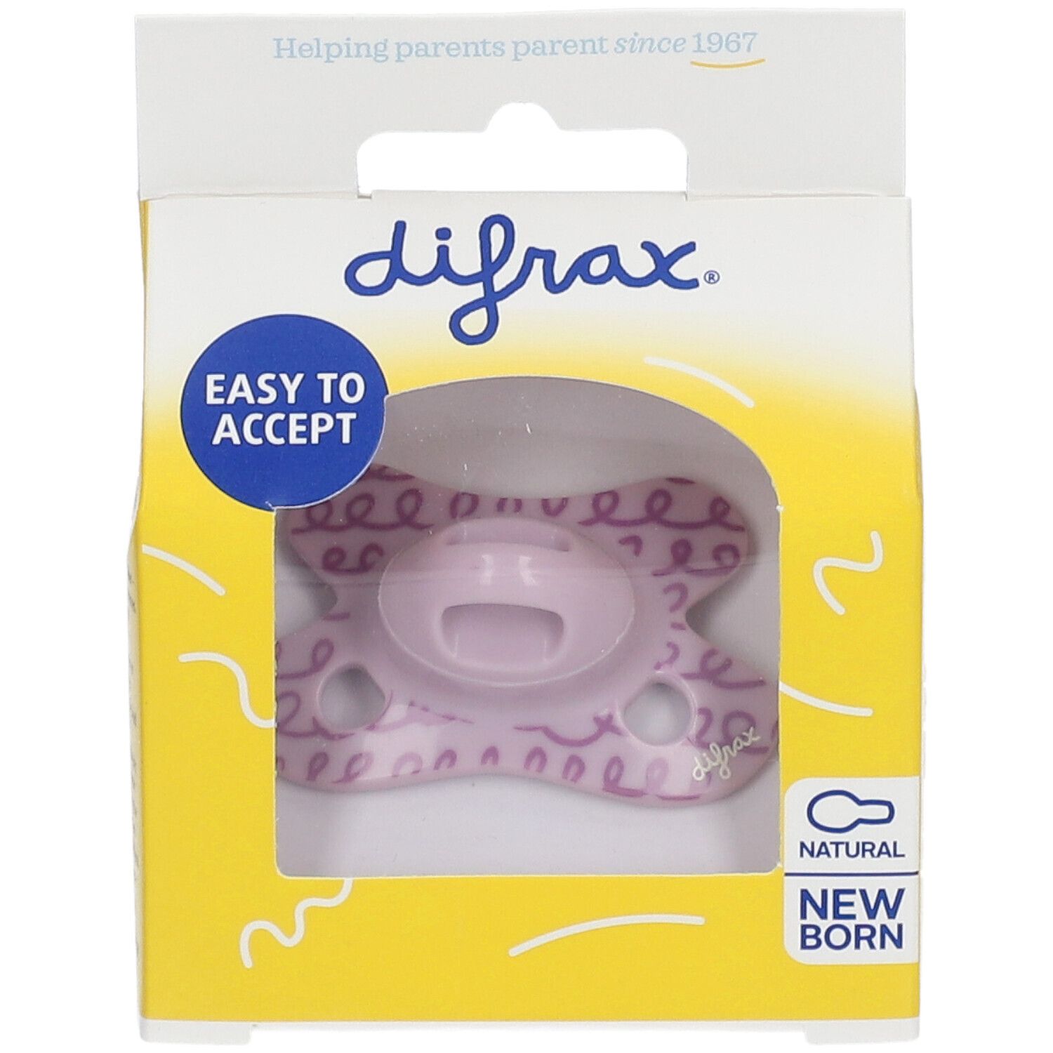 Difrax® Sucette Natural Assortiment Newborn -2/+2M (Couleur non sélectionnable)