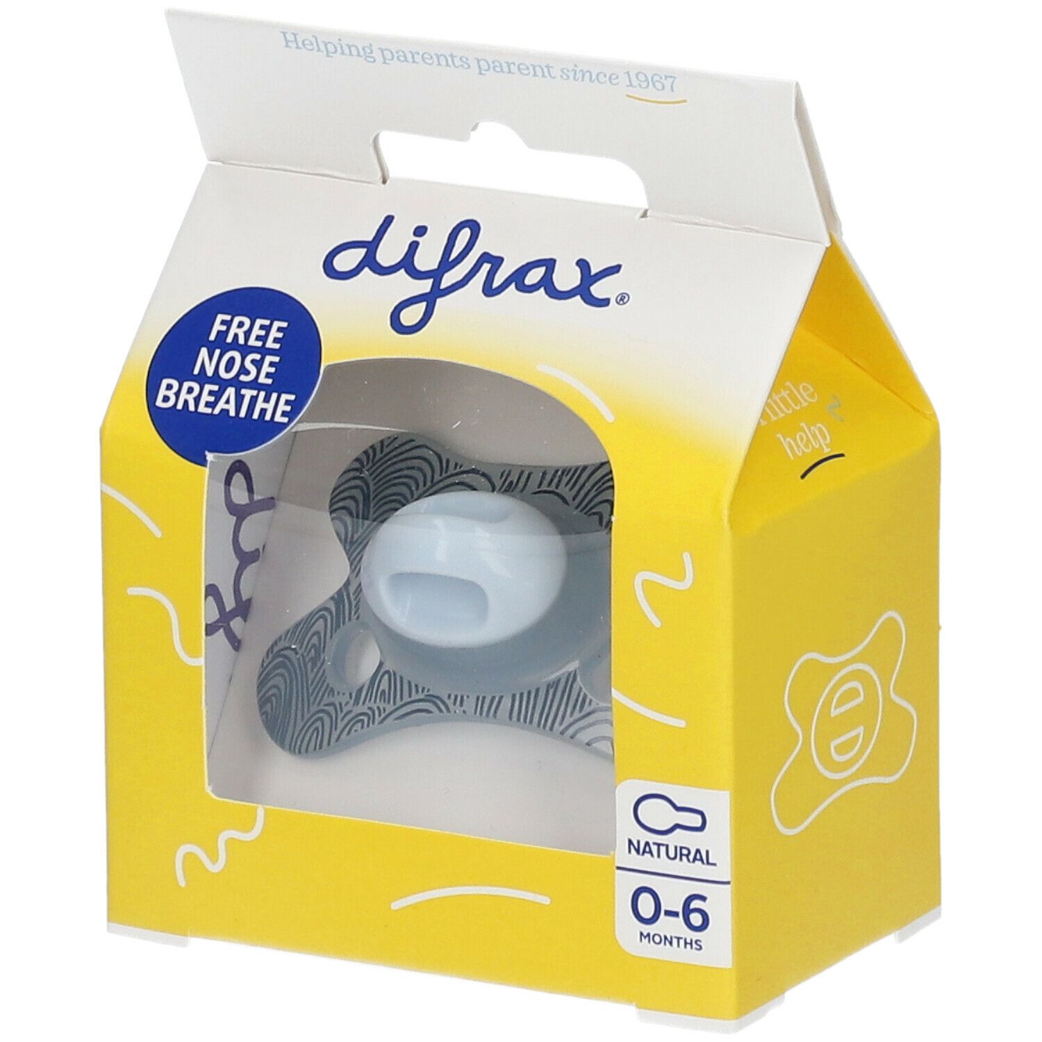 Difrax® Sucette Mini Natural Assort 0-6 mois