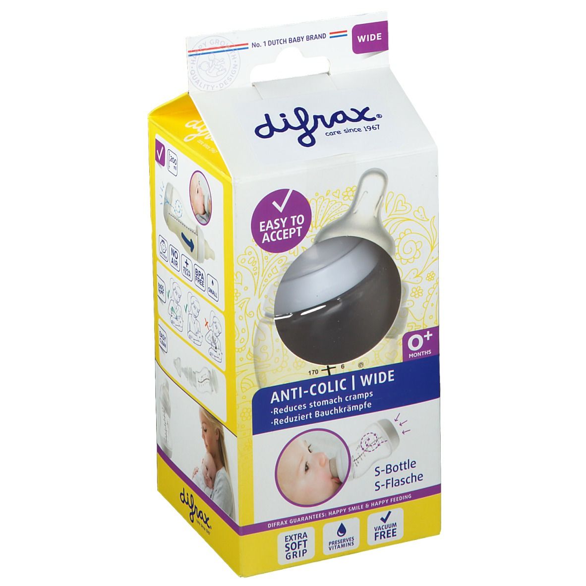 difrax® Biberon S Blanc