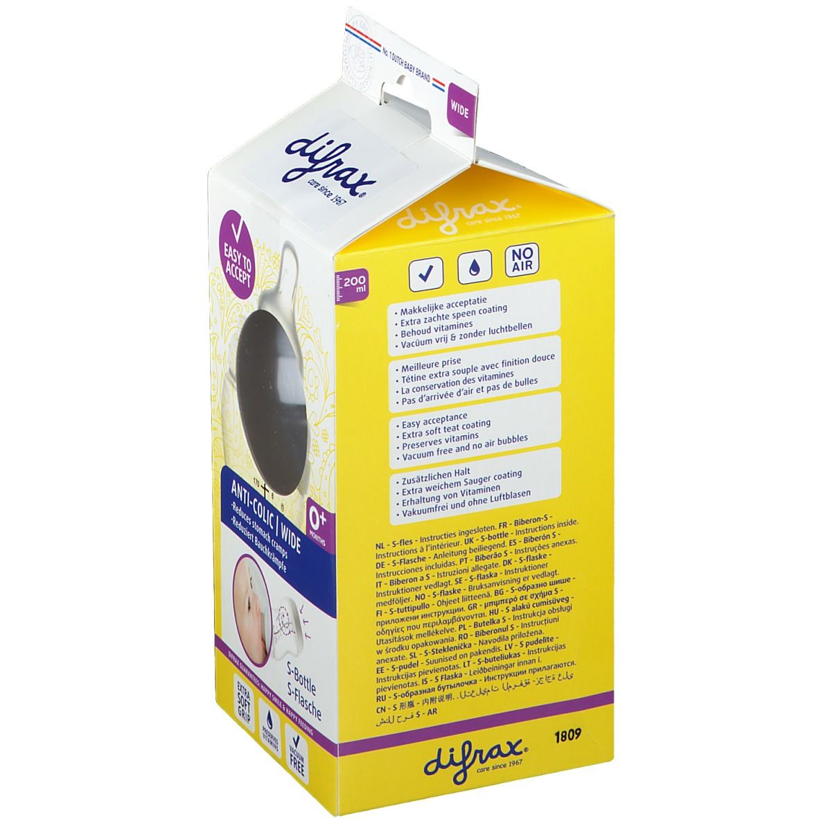 difrax® Biberon S Blanc