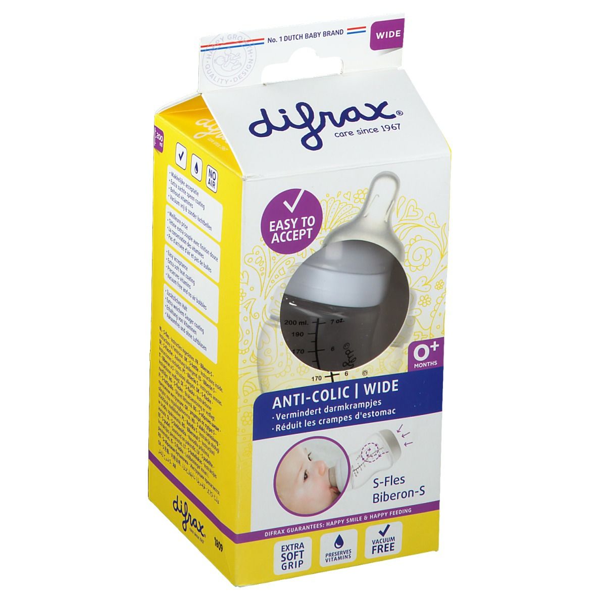 difrax® Biberon S Blanc