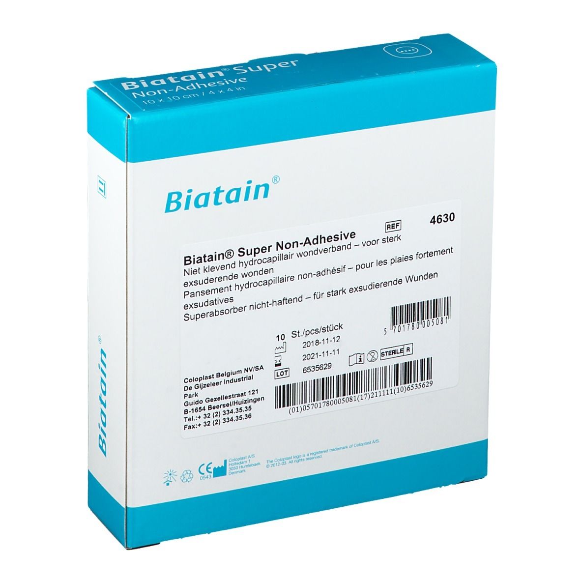 Biatain® Super 10 x 10 cm Non-Adhésif 4630