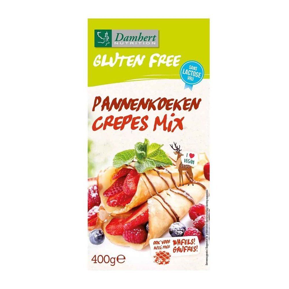 Mélange Damhert pour crêpes, sans gluten, sans lactose, 400g.