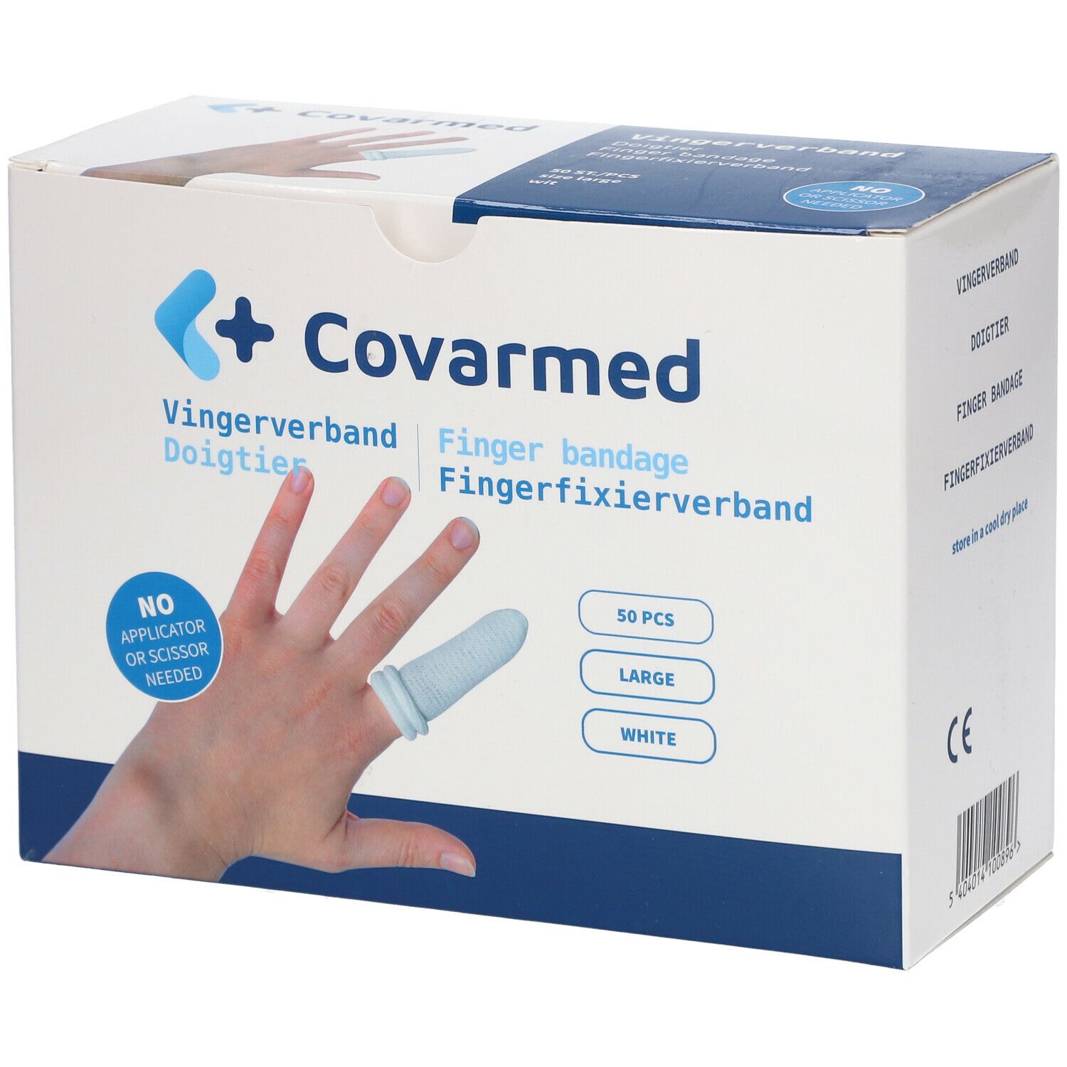 Covarmed Finger Bob Doigtier Blanc Large 50 pc(s) - Redcare Pharmacie