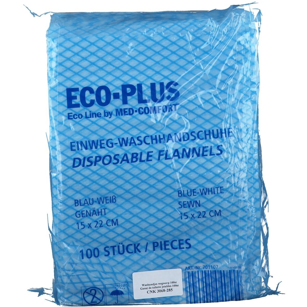 Covarmed Eco-Plus Gants de Toilette jetables 100 pc(s) - Redcare Pharmacie