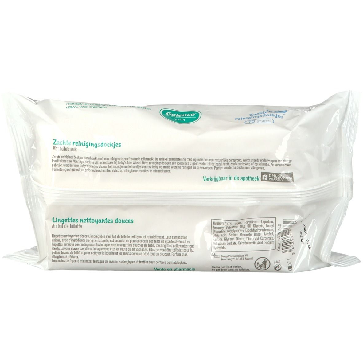 Galenco® Baby Lingettes Nettoyantes Douces